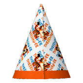 Custom Threenager Tiger Boy 3e verjaardag Feesthoedjes (Achterkant)