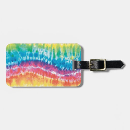 Custom Tie Dye Bagagelabel (Voorkant horizontaal)