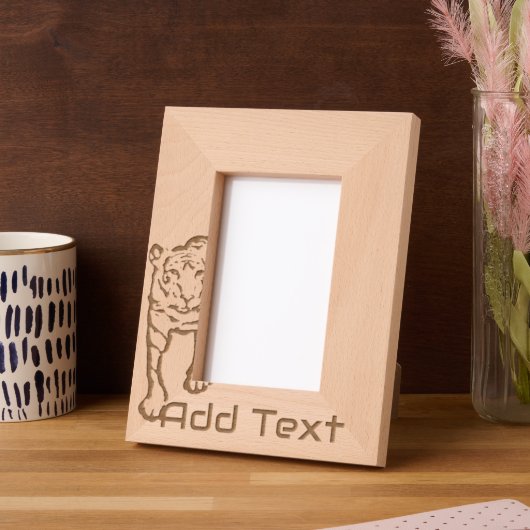 Custom Tiger gegraveerd hout Lijst (Links)