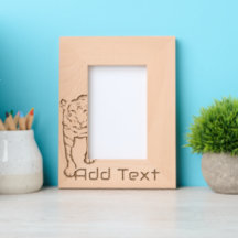 Custom Tiger gegraveerd hout Lijst