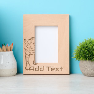 Custom Tiger gegraveerd hout Lijst