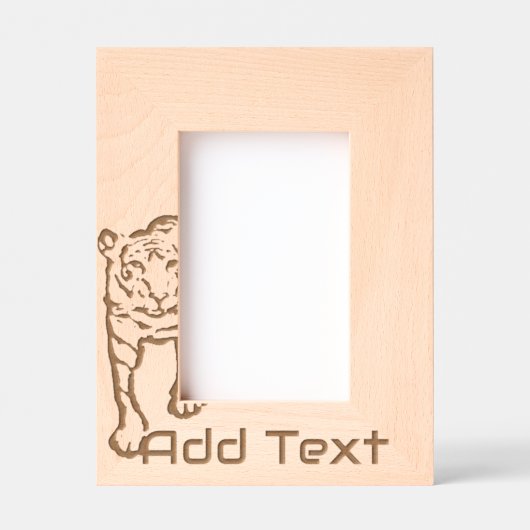 Custom Tiger gegraveerd hout Lijst (Voorkant)