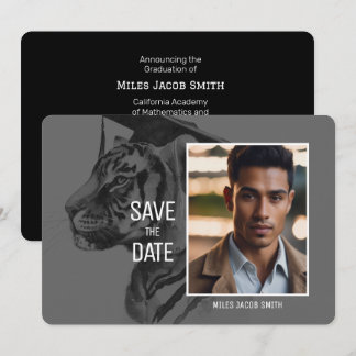 Custom Tiger Graduation Announcement Save The Date