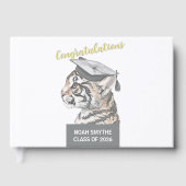 Custom Tiger Graduation Foil Guestbook Gastenboek (Voorkant)