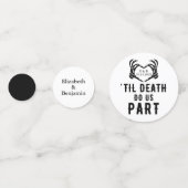 Custom Til Death Skelet Bruiloft Confetti (Achterkanten)