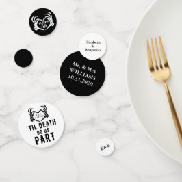 Custom Til Death Skelet Bruiloft Confetti