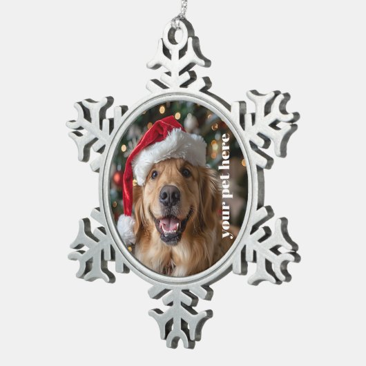 Custom Tin Sneeuwvlok Ornament (Rechts)