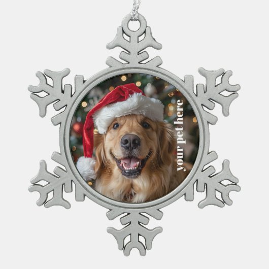 Custom Tin Sneeuwvlok Ornament (Voorkant)