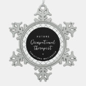 Custom Toekomst OT Beroepstherapeut Elegant Tin Sneeuwvlok Ornament (Voorkant)