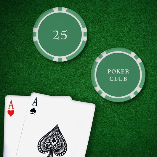 Custom Toernooi Game Value 25 Groen Poker Chips