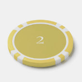 Custom Toernooi Game Value 2 Geel Poker Chips (Enkel)