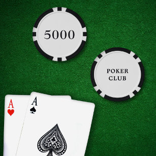 Custom Toernooi Game Value 5000 Wit Poker Chips