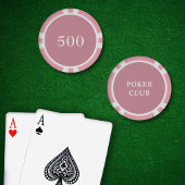 Custom Toernooi Game Value 500 Roze Poker Chips