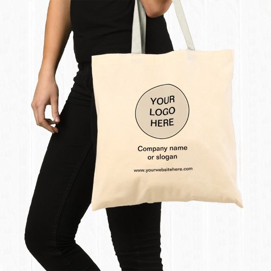 Custom Toevoegen Business Logo Company Website Can Tote Bag