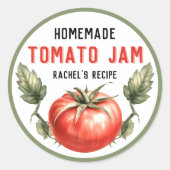 Custom Tomato Jam Canning label met  gevoel (Voorkant)