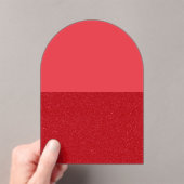 Custom Tomato Red Block Acrylic Invitation Acryl Uitnodigingen (Insitu (Draagbaar))