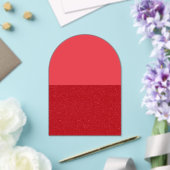 Custom Tomato Red Block Acrylic Invitation Acryl Uitnodigingen (Insitu (Huwelijk))