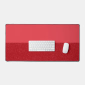 Custom Tomato Red Desk Mat – Bold Split Design (Keyboard & Muis)