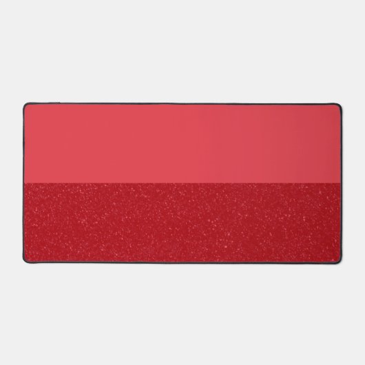 Custom Tomato Red Desk Mat – Bold Split Design (Voorkant)