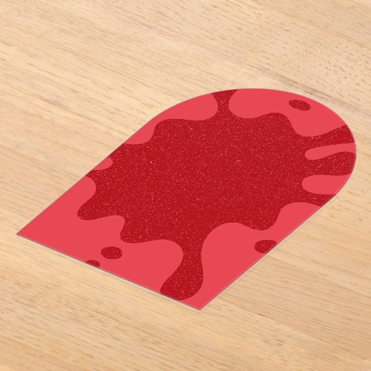 Custom Tomato Red Drip Acrylic Invitation Acryl Uitnodigingen (Laagn)