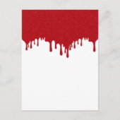 Custom Tomato Red Drip Gloss Announcement Postcard Aankondigingskaart (Voorkant)