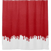 Custom Tomato Red Drip Gloss Shower Curtain Douchegordijn (Voorkant)