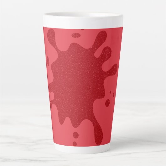 Custom Tomato Red Drip Latte Mug Mok (Voorkant)