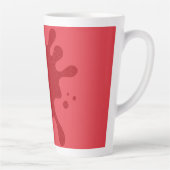 Custom Tomato Red Drip Latte Mug Mok (Rechts)