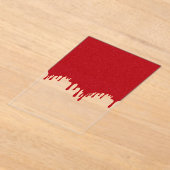 Custom Tomato Red Drip Top Acrylic Invitation Acryl Uitnodigingen (Laagn)