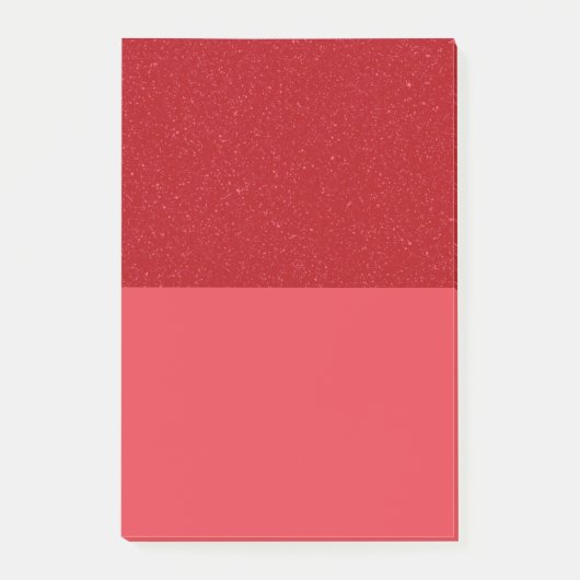 Custom Tomato Red Glitter Block Notes (Voorkant)