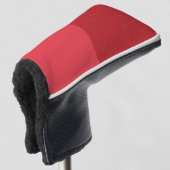 Custom Tomato Red Golf Head Hoesje – Rechter Textu Golfheadcover (3/4 voorkant)