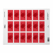 Custom Tomato Red Ink Blot Return Address Label (Full Sheet)