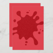 Custom Tomato Red Ink Splash Card Save The Date (Voorkant / Achterkant)