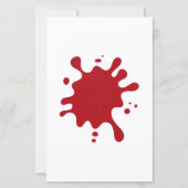 Custom Tomato Red Ink Splash Paper Sheet (Voorkant)