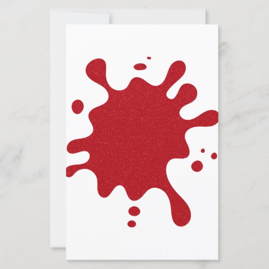 Custom Tomato Red Ink Splat Paper Sheet (Voorkant)