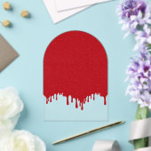 Custom Tomato Red Melt Acrylic Invitation Acryl Uitnodigingen (Insitu (Huwelijk))