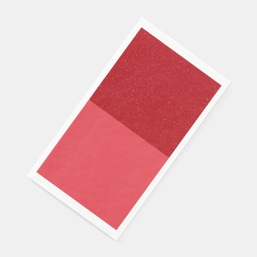 Custom Tomato Red Noise Split Guest Paper Napkin Servet (Hoek)