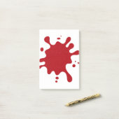 Custom Tomato Red Paint Splash Post-It Notes (Op bureau)