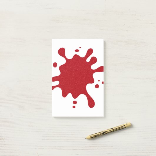 Custom Tomato Red Paint Splash Post-It Notes (Op bureau)