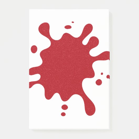 Custom Tomato Red Paint Splash Post-It Notes (Voorkant)