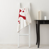 Custom Tomato Red Splash Blanket – White Base Sherpa Deken (In situ)