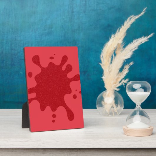 Custom Tomato Red Splash Display Plaque Fotoplaat (Zijkant)