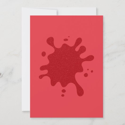 Custom Tomato Red Splash Flat Save The Date Card (Voorkant)