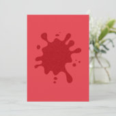 Custom Tomato Red Splash Flat Save The Date Card (Staand voorkant)