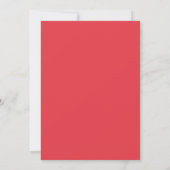 Custom Tomato Red Splash Flat Save The Date Card (Achterkant)