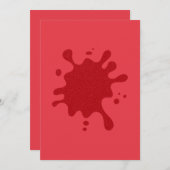 Custom Tomato Red Splash Flat Save The Date Card (Voorkant / Achterkant)