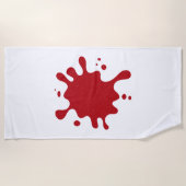 Custom Tomato Red Splash Graphic Beach Towel Strandlaken (Voorkant)