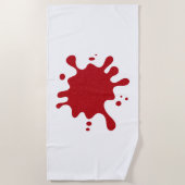Custom Tomato Red Splash Graphic Beach Towel Strandlaken (Voorkant)