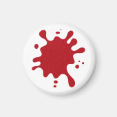 Custom Tomato Red Splash Magnet (White Base) (Voorkant)
