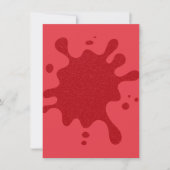 Custom Tomato Red Splash Matte Invitation Kaart (Voorkant)